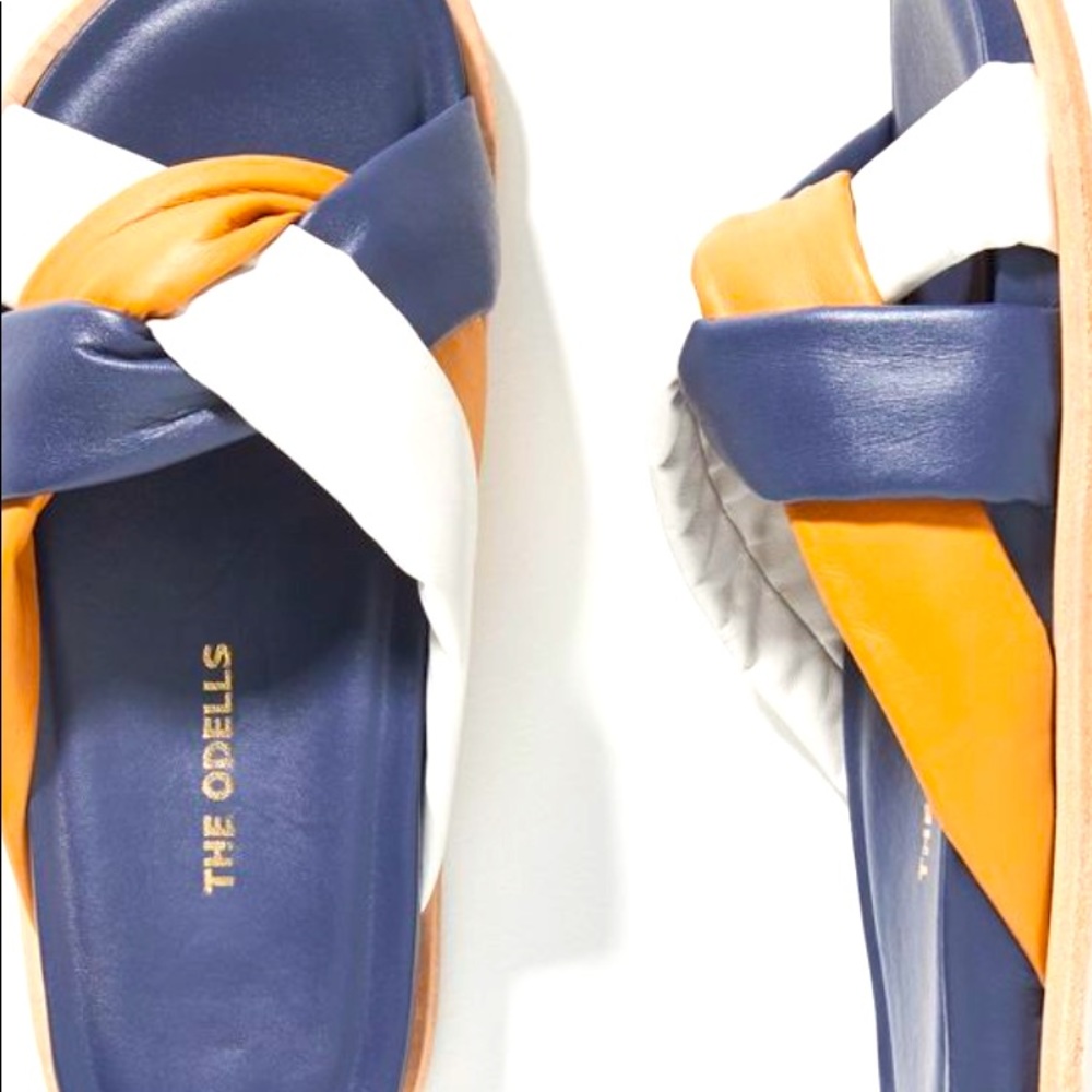 Anthropologie “the odells” puffy slide